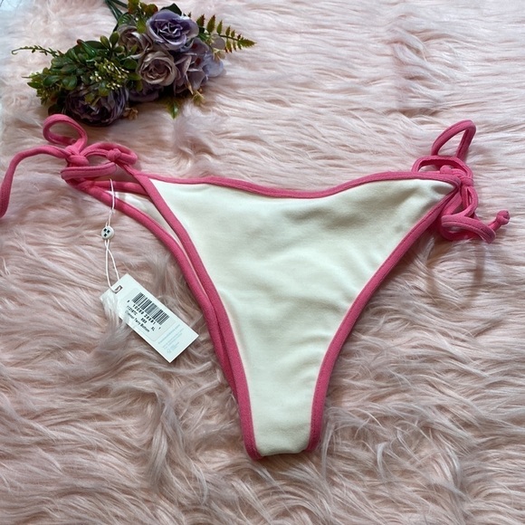 NWT Frankie’s Bikini Connor Terry Bikini Bottoms in Strawberry Shortcake sz XL - Picture 11 of 11